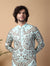 Sea Blue & Gold Kurta Set