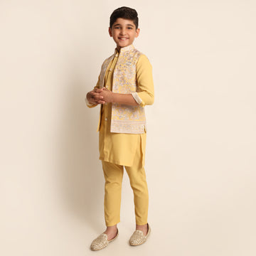 Floral Yellow Jacket Set