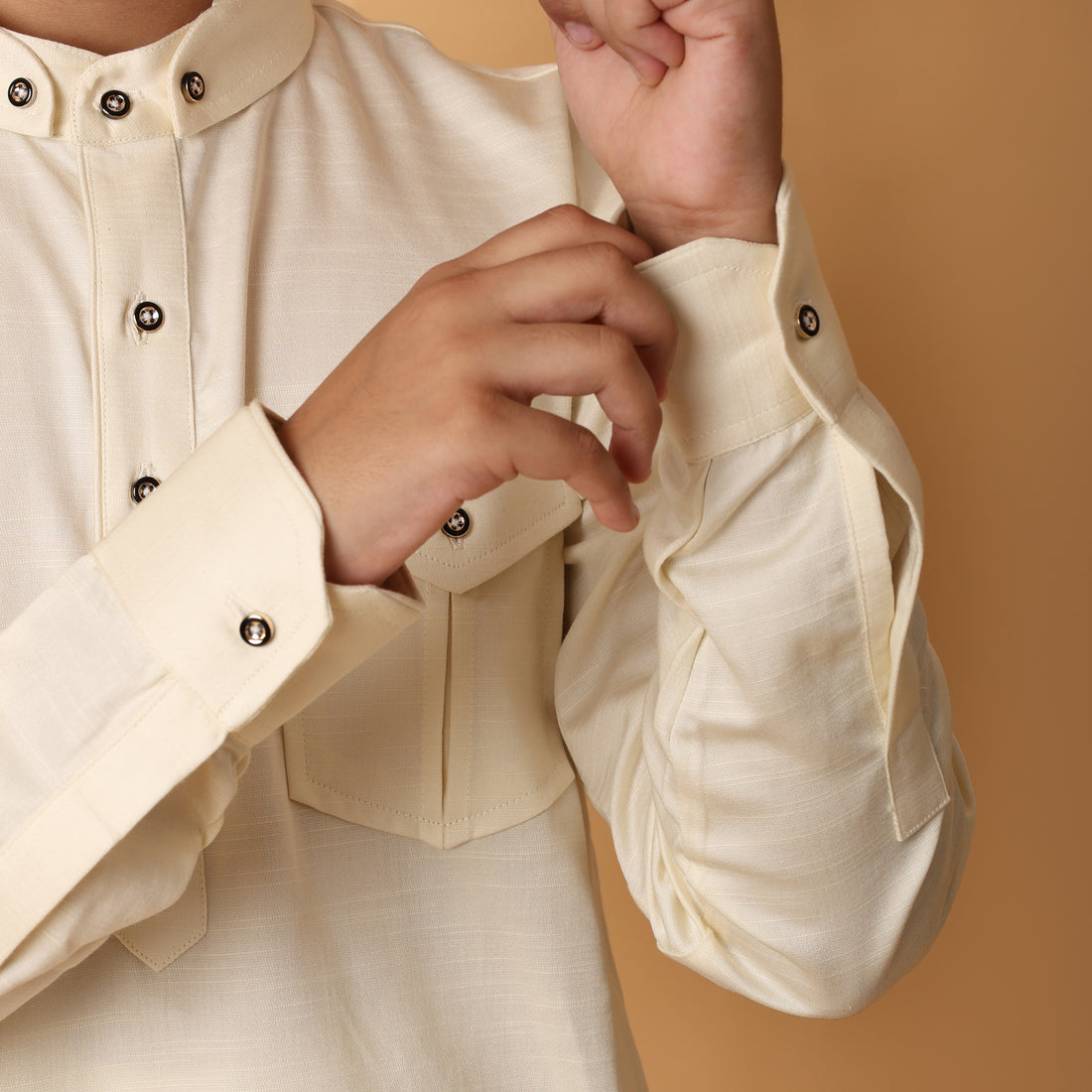 Beige Pathani Set