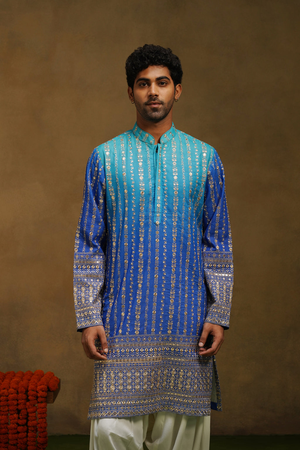 Neel Blue Ombre Kurta Set