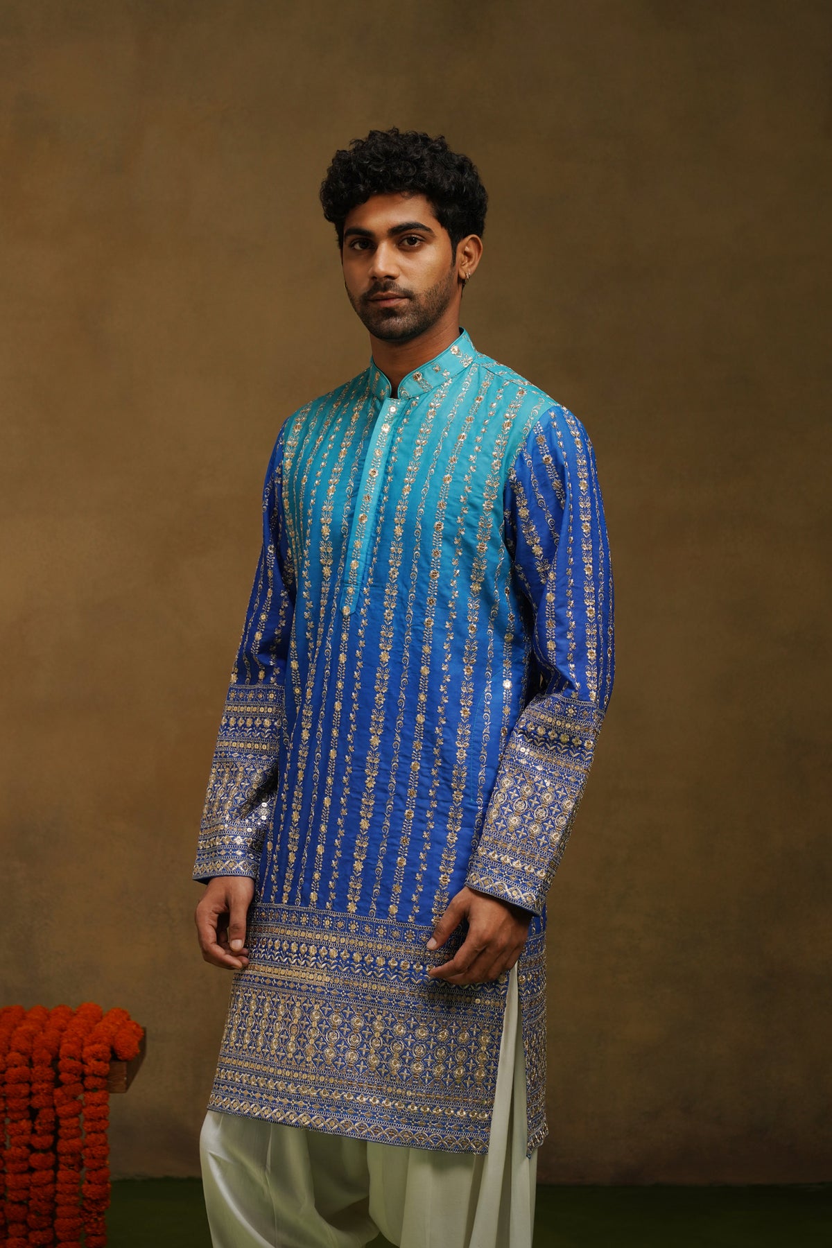 Neel Blue Ombre Kurta Set