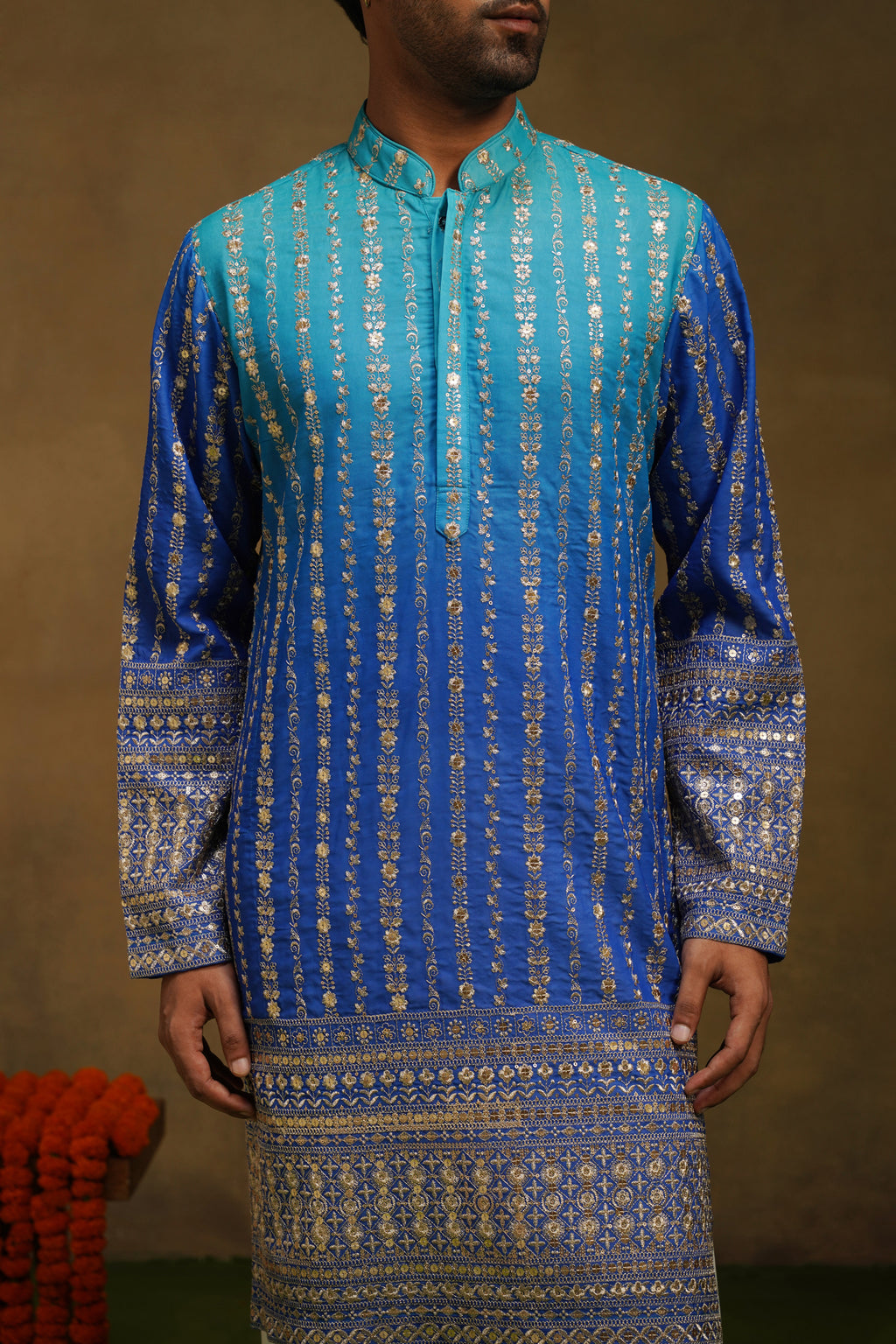 Neel Blue Ombre Kurta Set