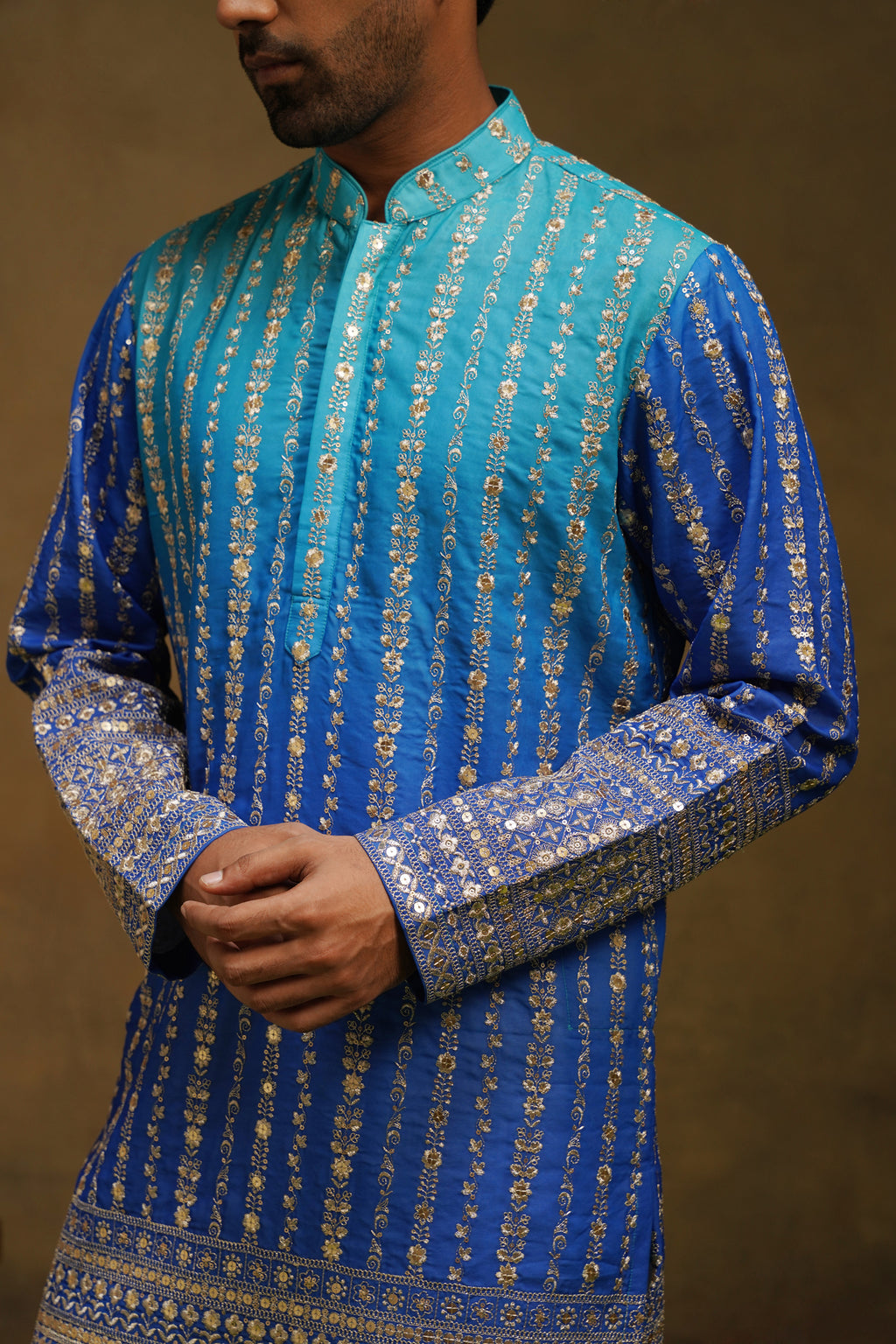 Neel Blue Ombre Kurta Set