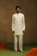 Ivory Beaded Jaal Kurta Set