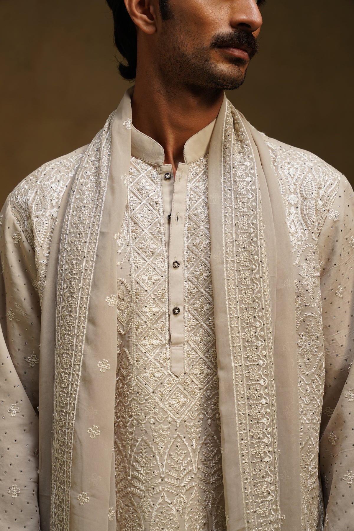 Beige Noor Kurta Dupatta Set