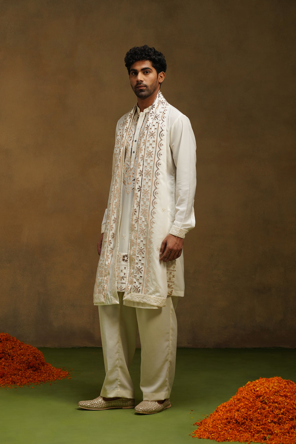 Ivory Gota Patti Kurta Dupatta Set
