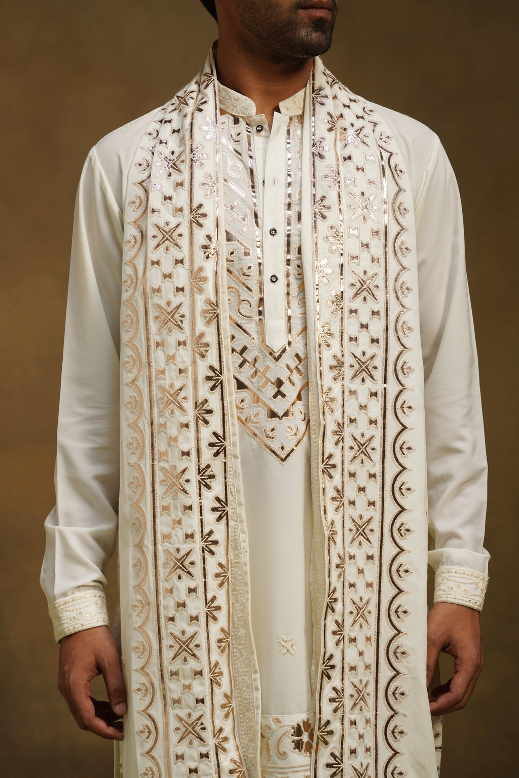 Ivory Gota Patti Kurta Dupatta Set