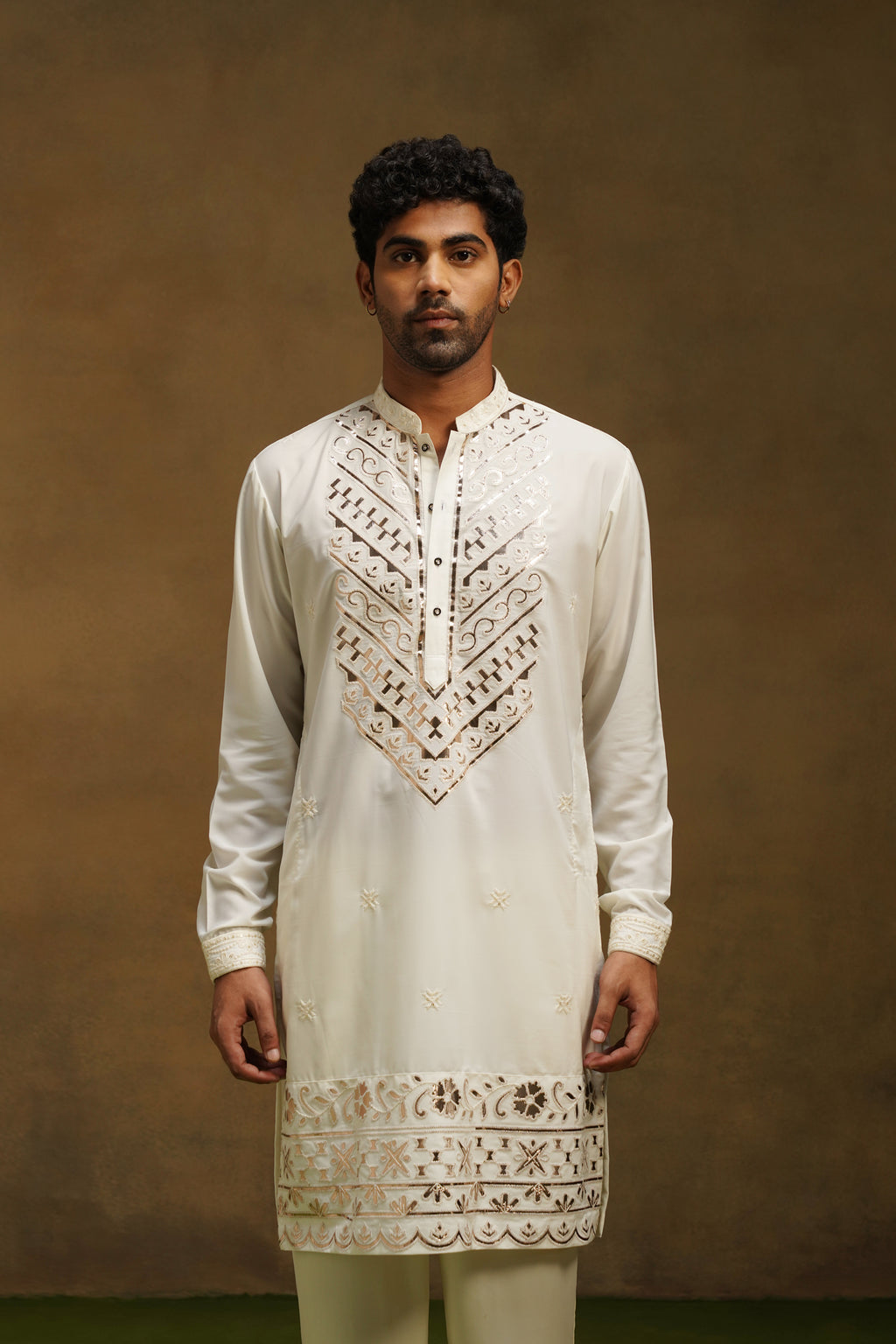 Ivory Gota Patti Kurta Dupatta Set