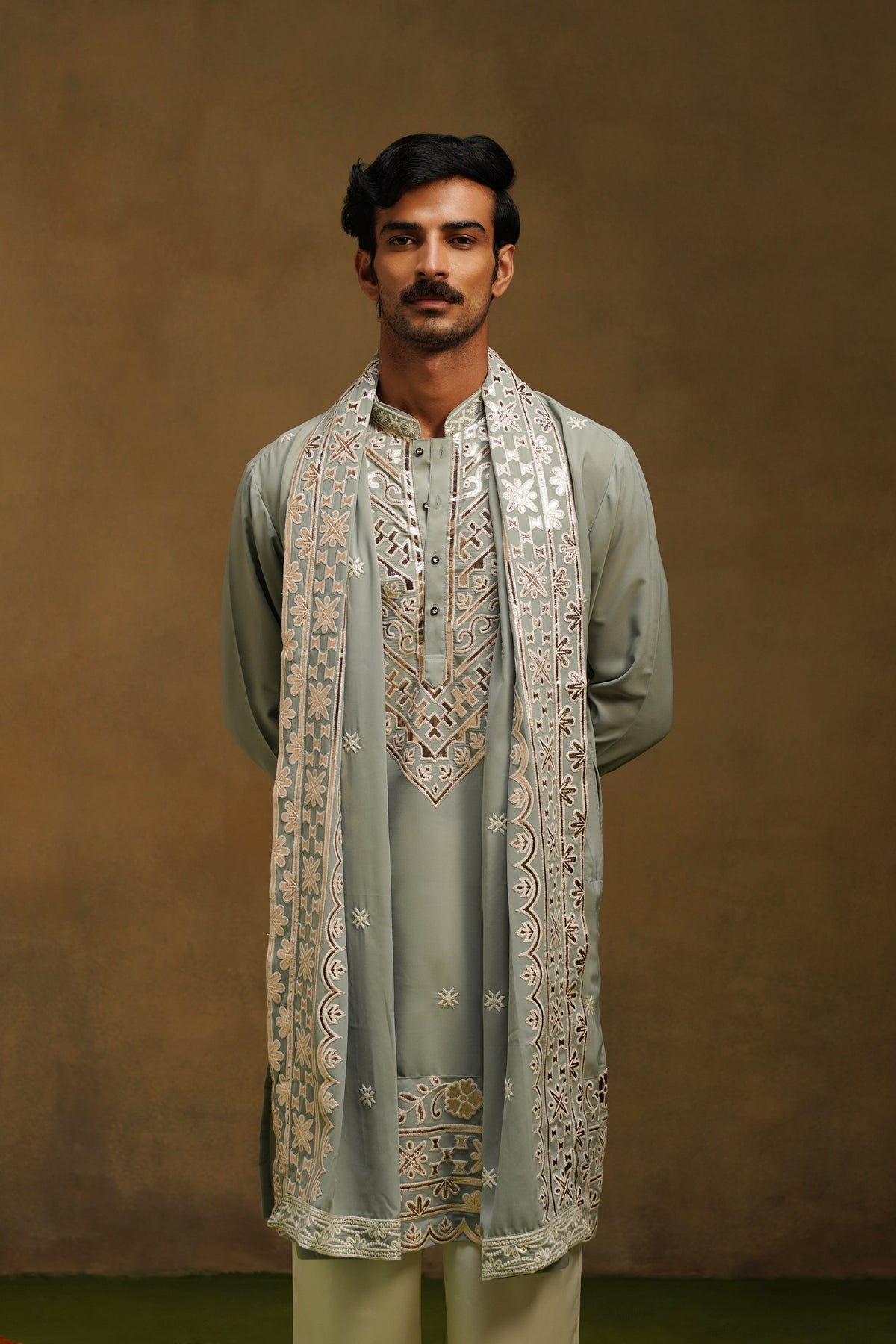 Pista Green Gota Patti Kurta Set