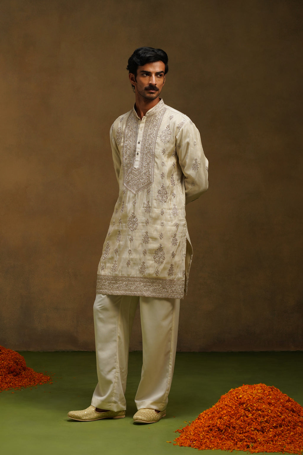 Shimmer Neckwork Kurta Set