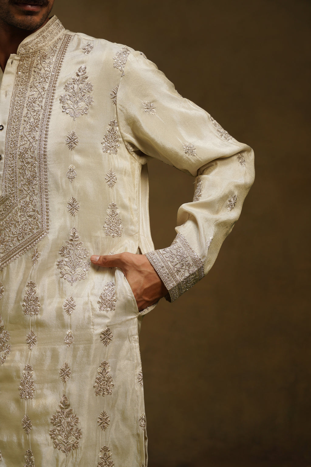 Shimmer Neckwork Kurta Set