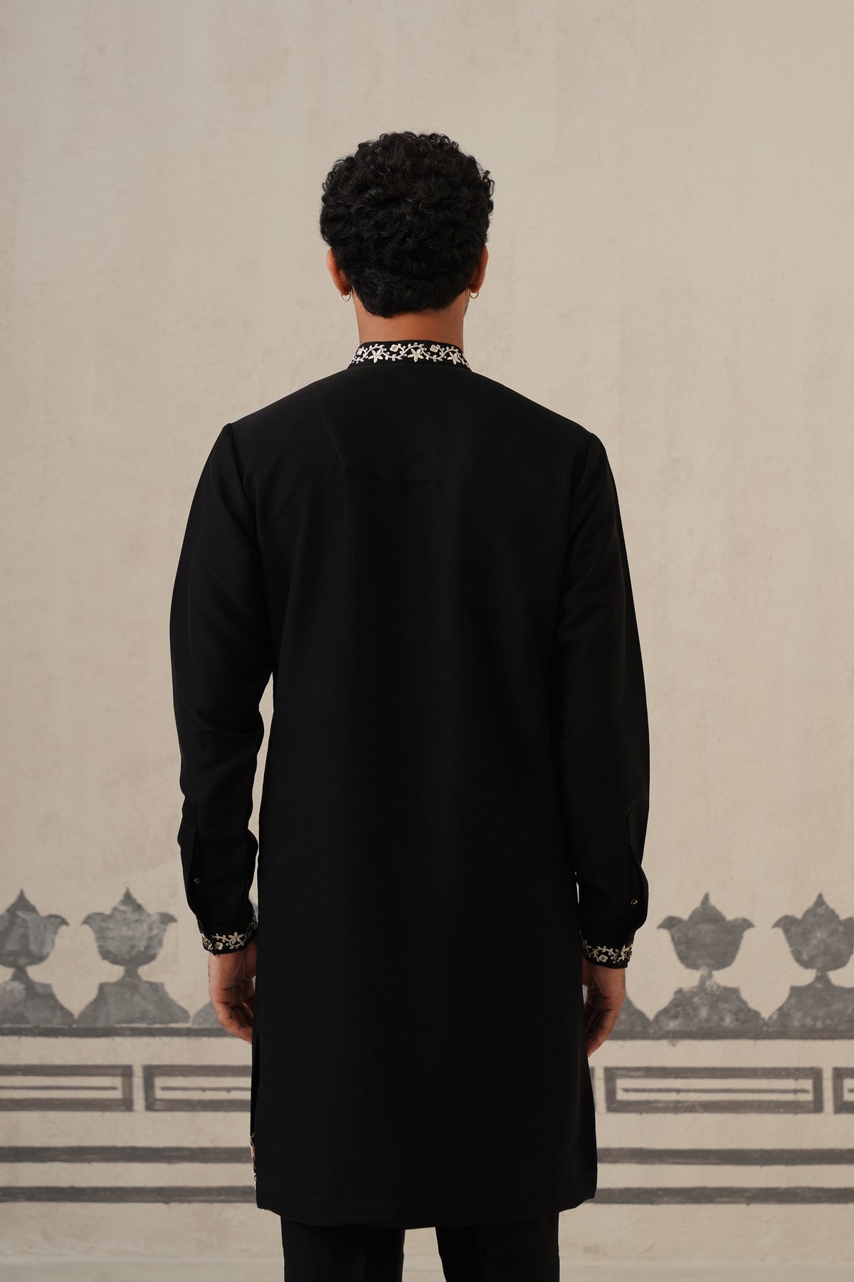 Black Gul Japanese Kurta Set