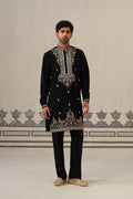 Black Gul Japanese Kurta Set