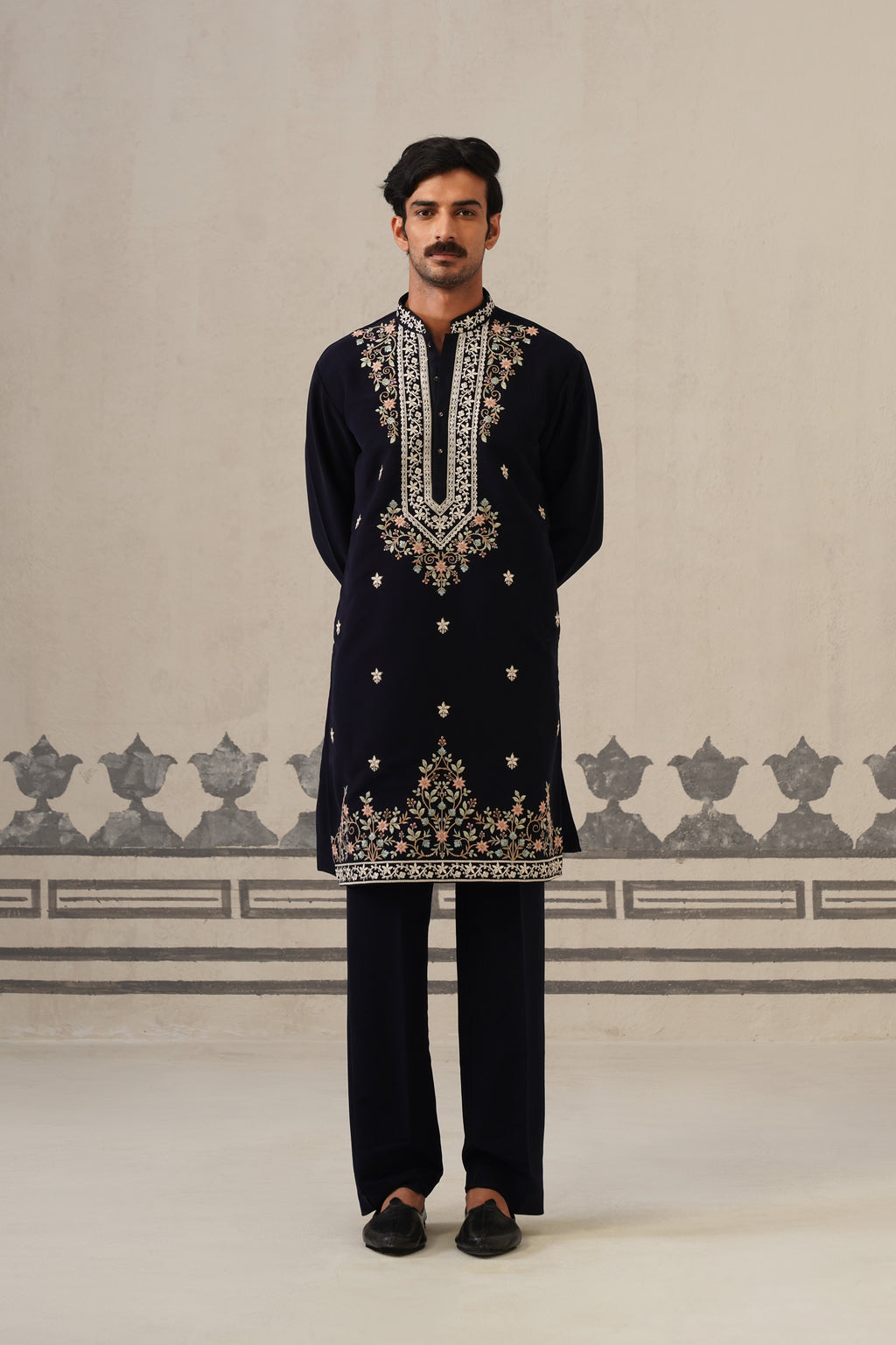 Blue Gul Japanese Kurta Set