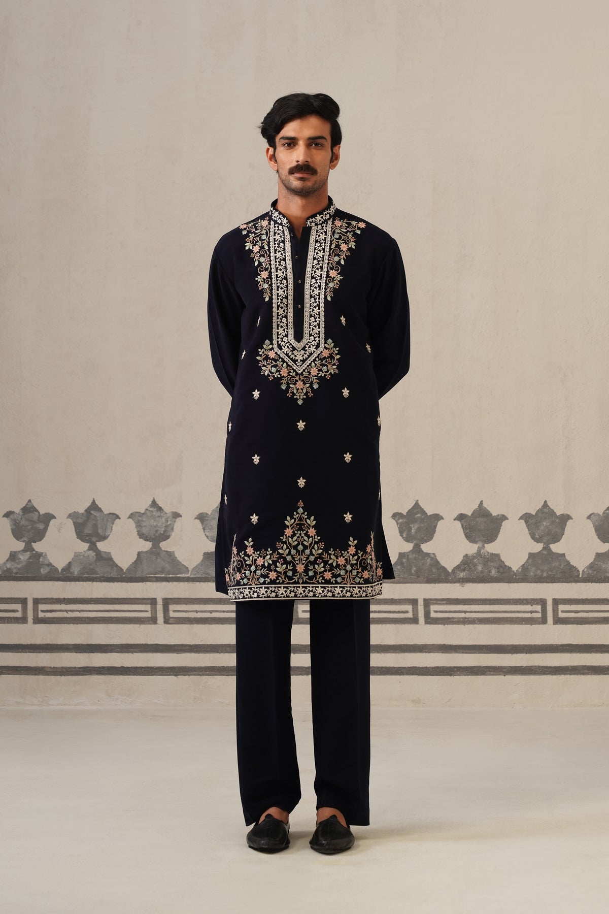 Blue Gul Japanese Kurta Set