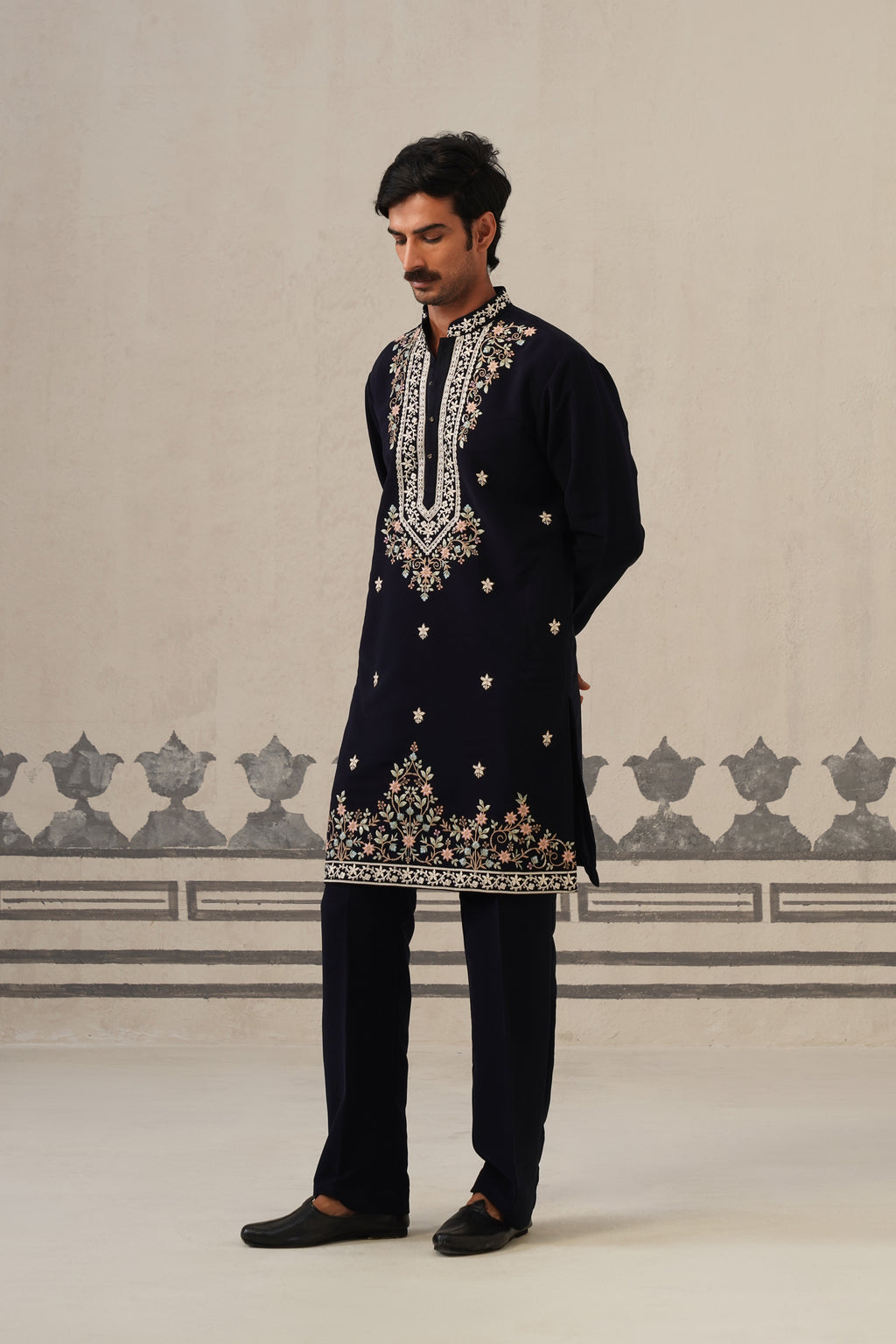 Blue Gul Japanese Kurta Set