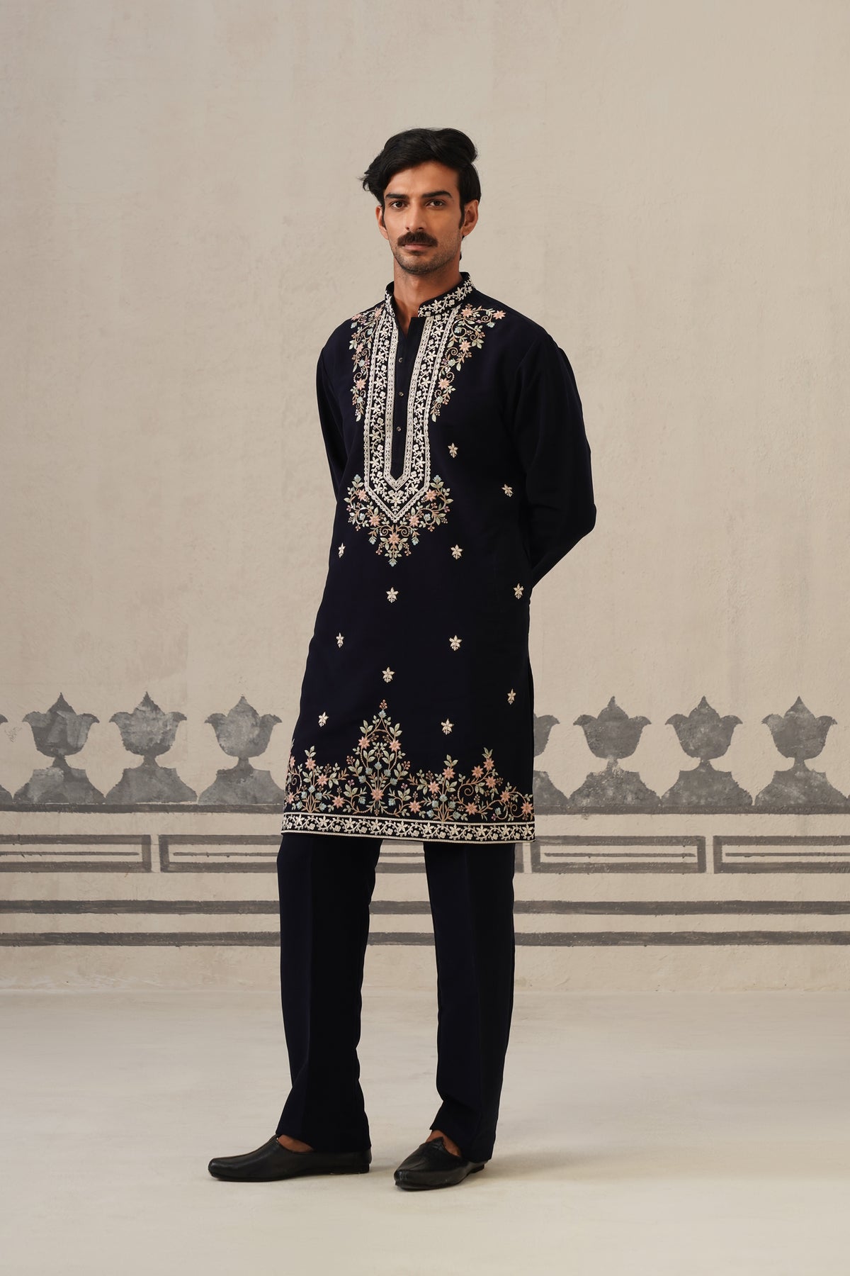 Blue Gul Japanese Kurta Set