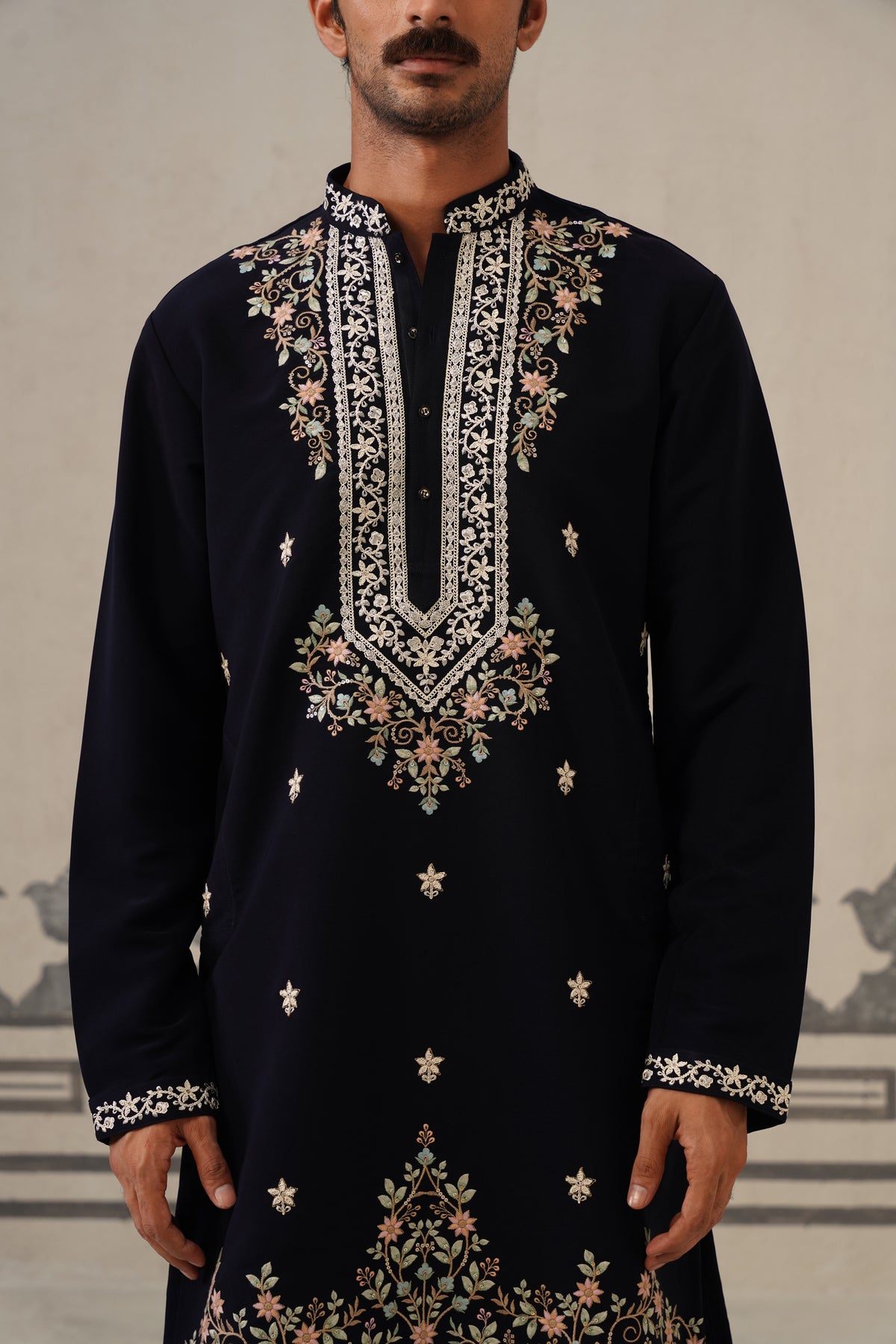 Blue Gul Japanese Kurta Set