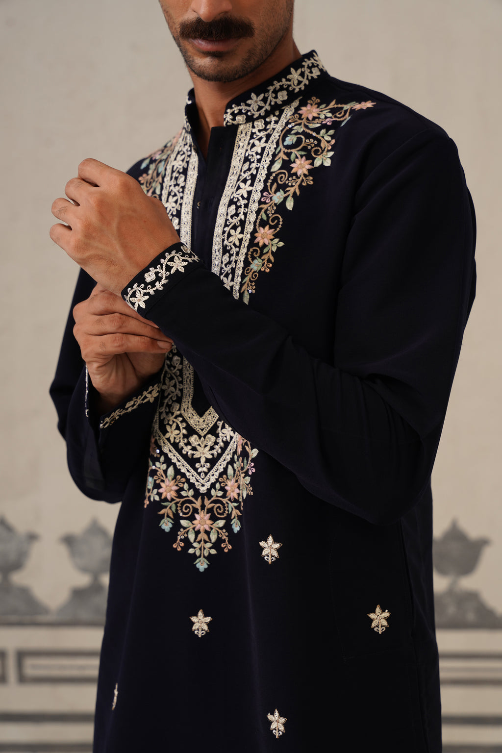 Blue Gul Japanese Kurta Set