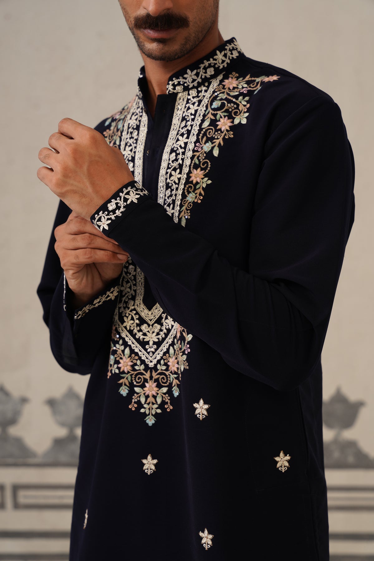 Blue Gul Japanese Kurta Set