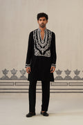 Black Belari Threadwork Kurta Set