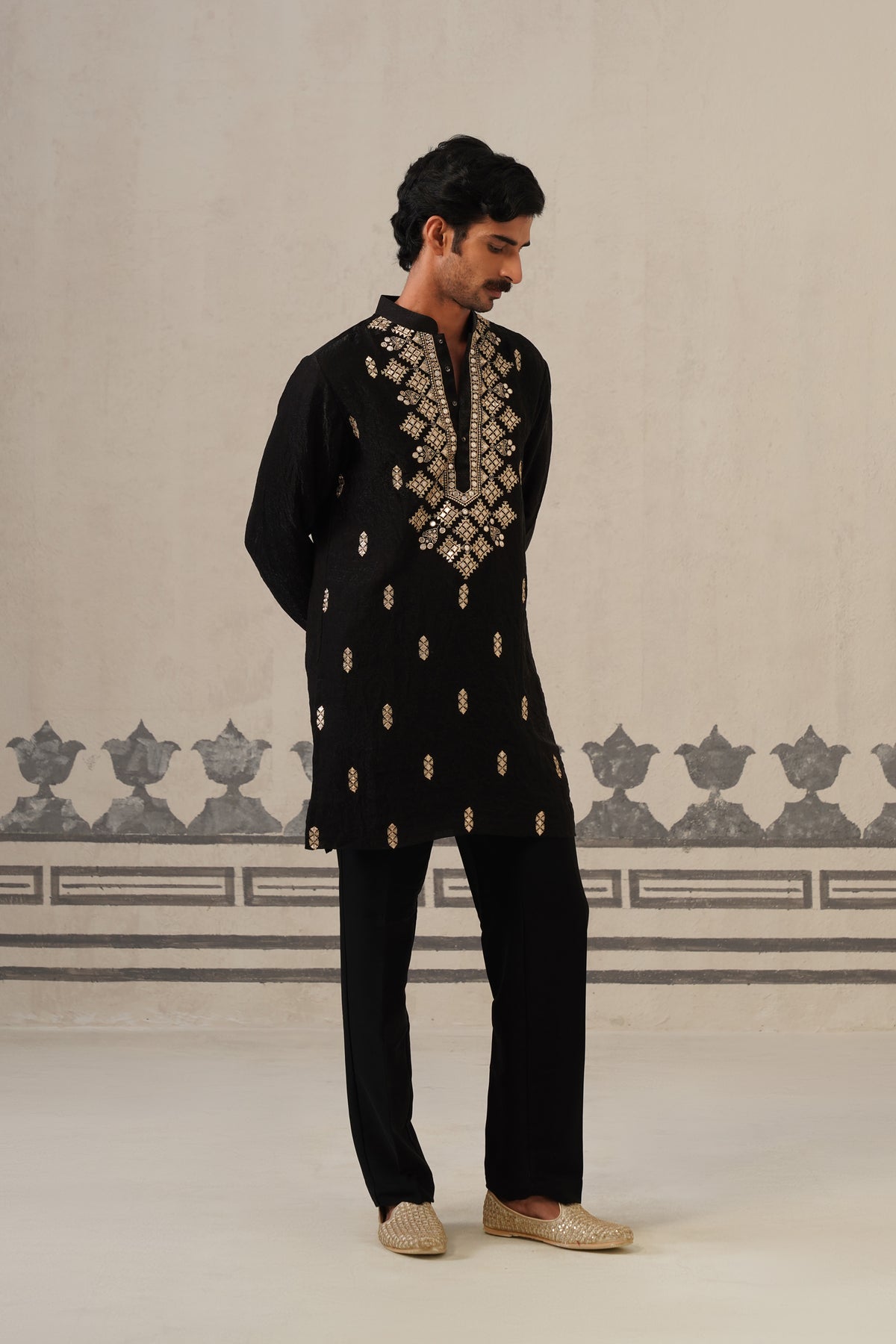 Black Azaan Kurta Set