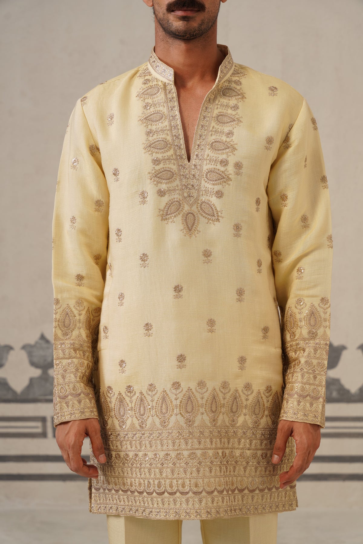 Champagne Gold V Neck Cord Set