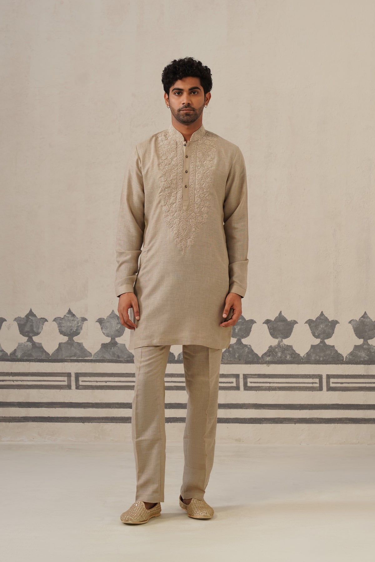 Earthy Beige Linen Cord Set