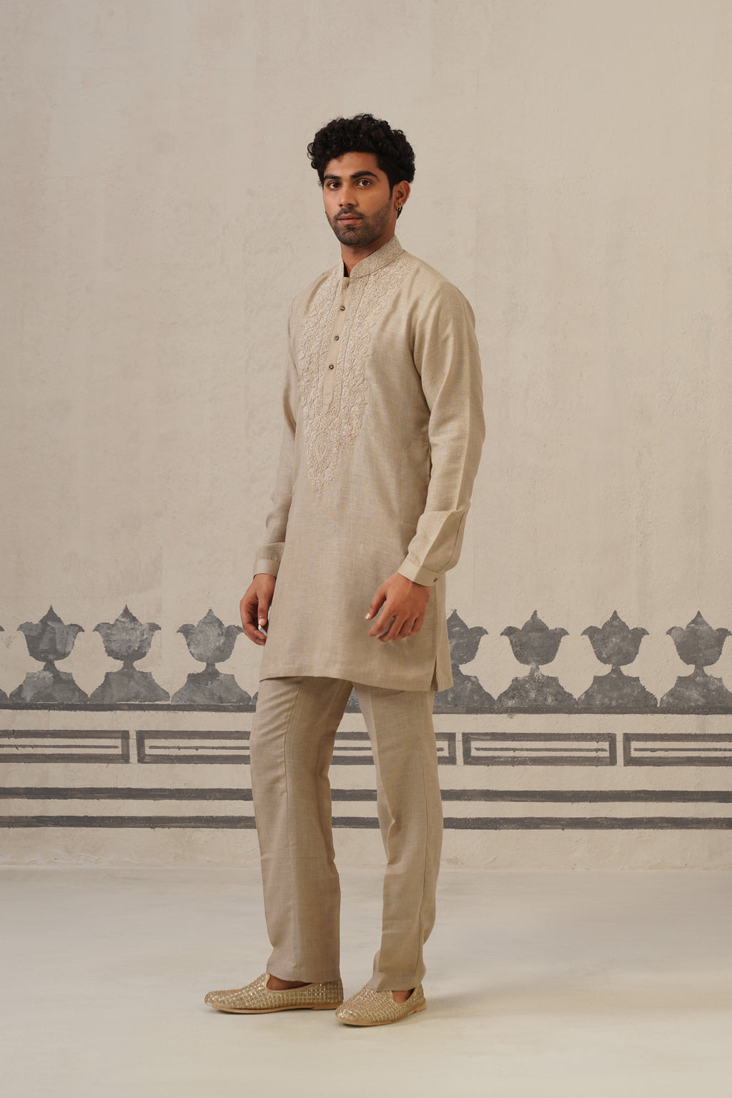 Earthy Beige Linen Cord Set