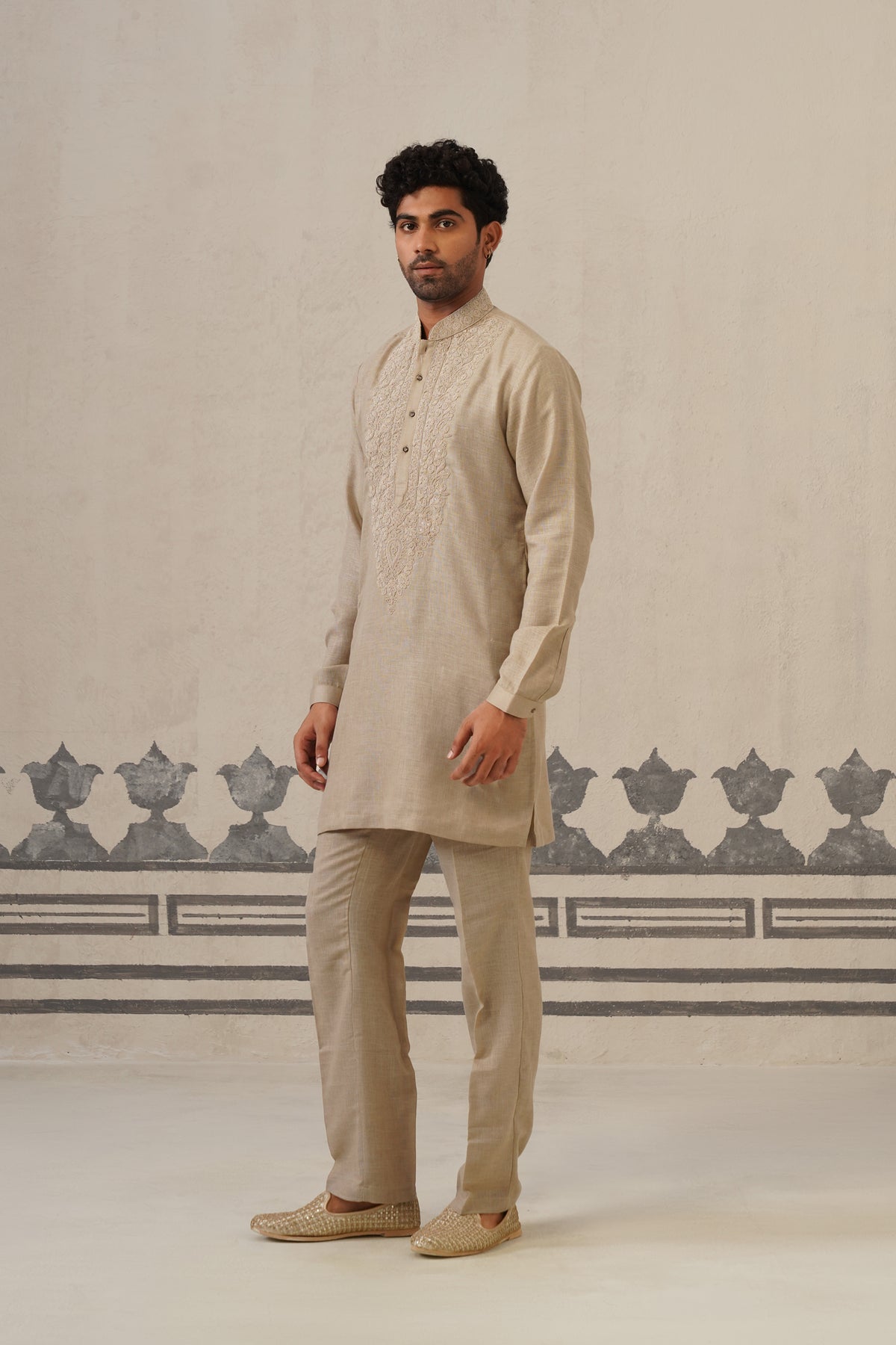 Earthy Beige Linen Cord Set