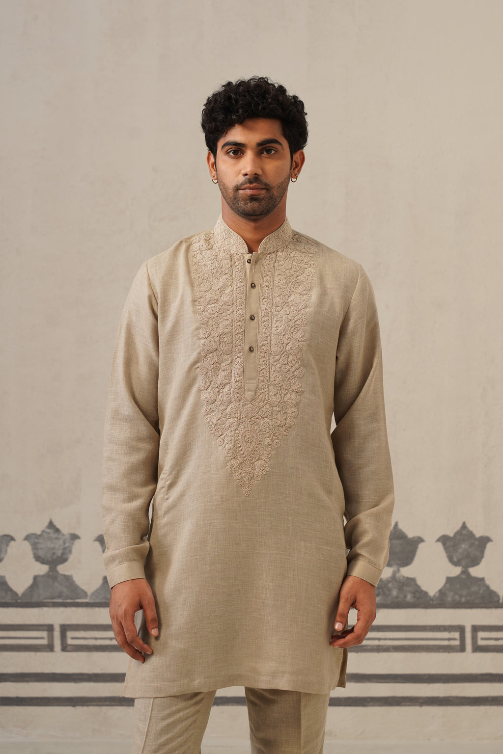 Earthy Beige Linen Cord Set