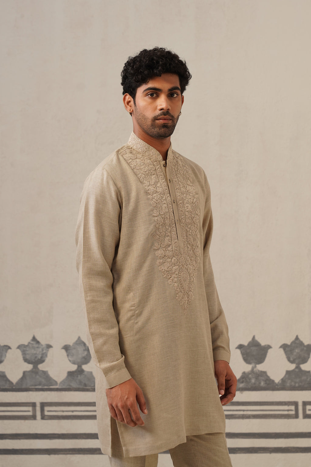 Earthy Beige Linen Cord Set