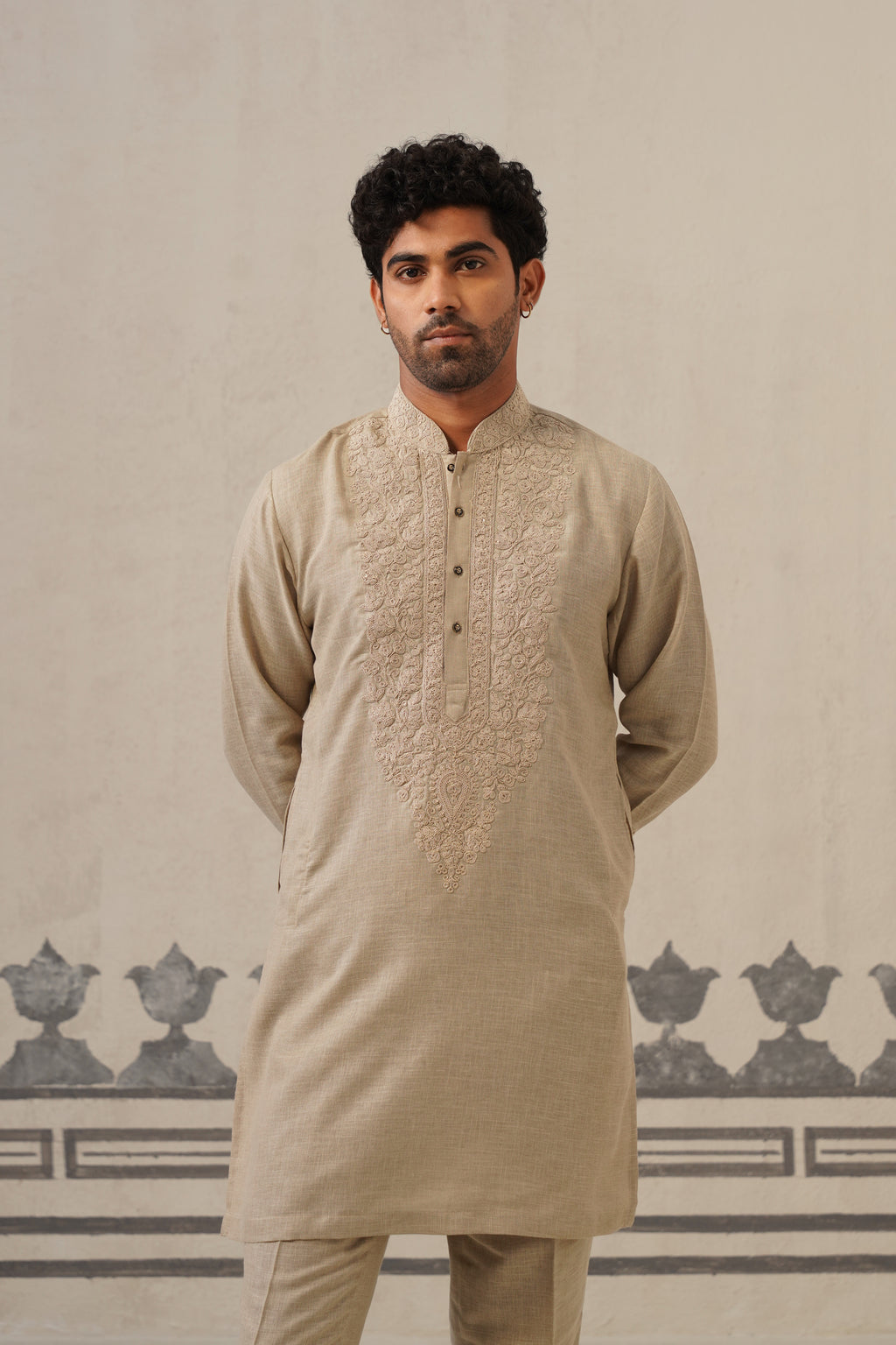 Earthy Beige Linen Cord Set