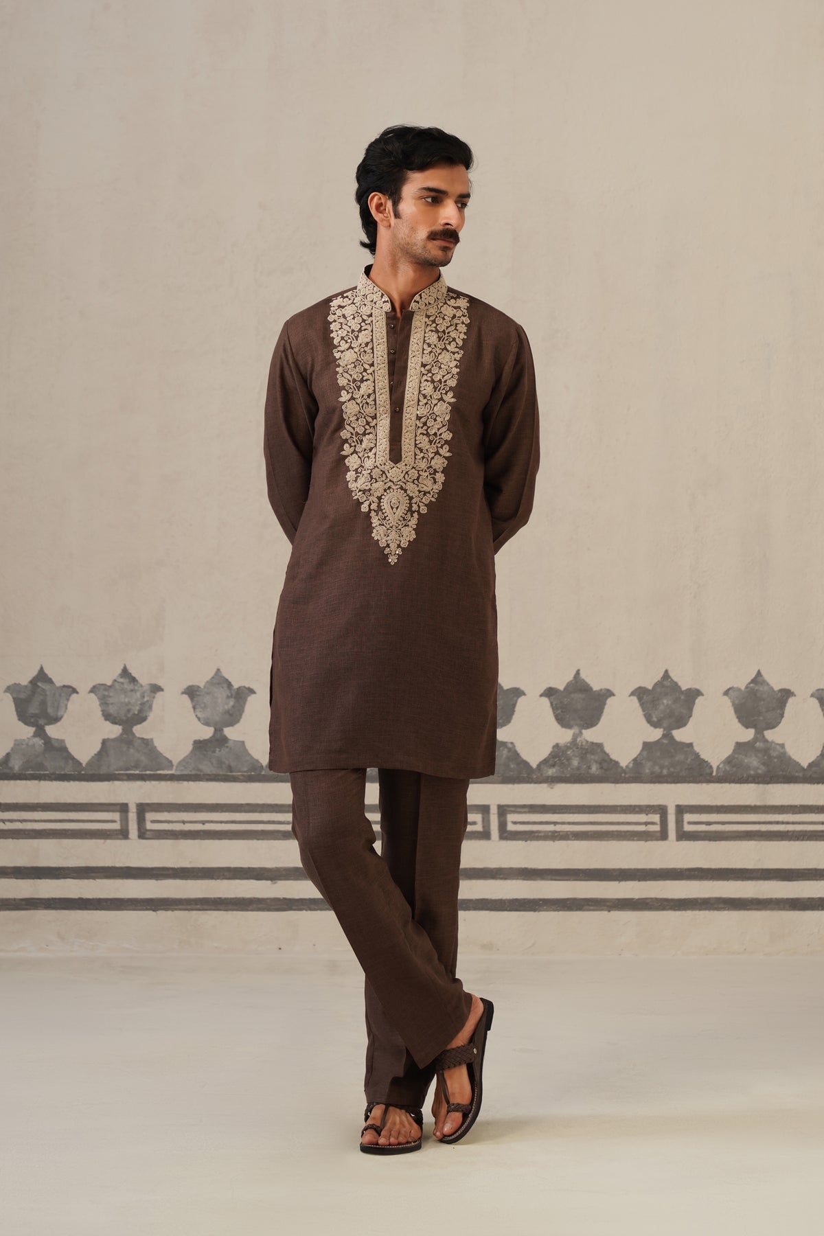 Deep Brown Linen Cord Set