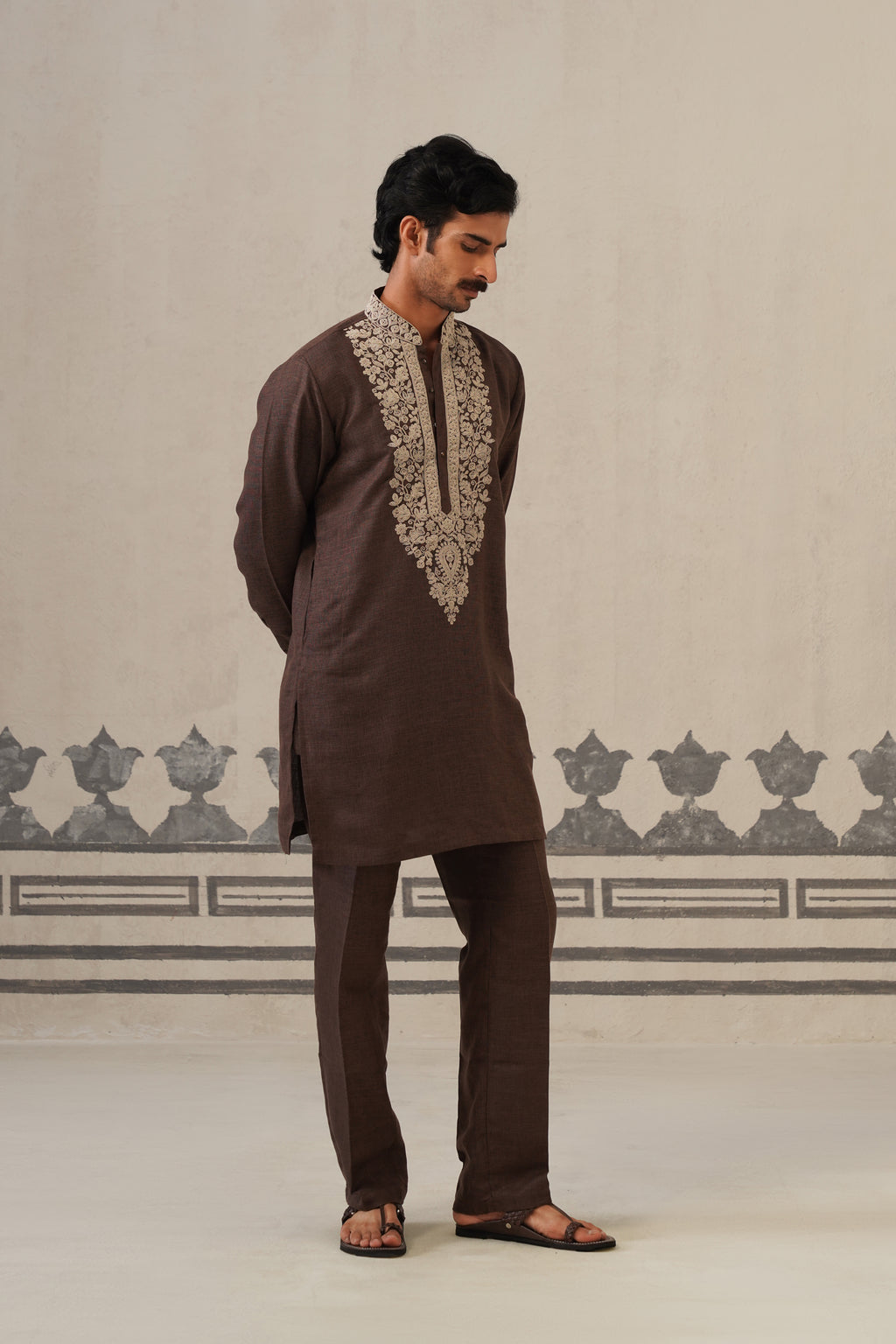 Deep Brown Linen Cord Set