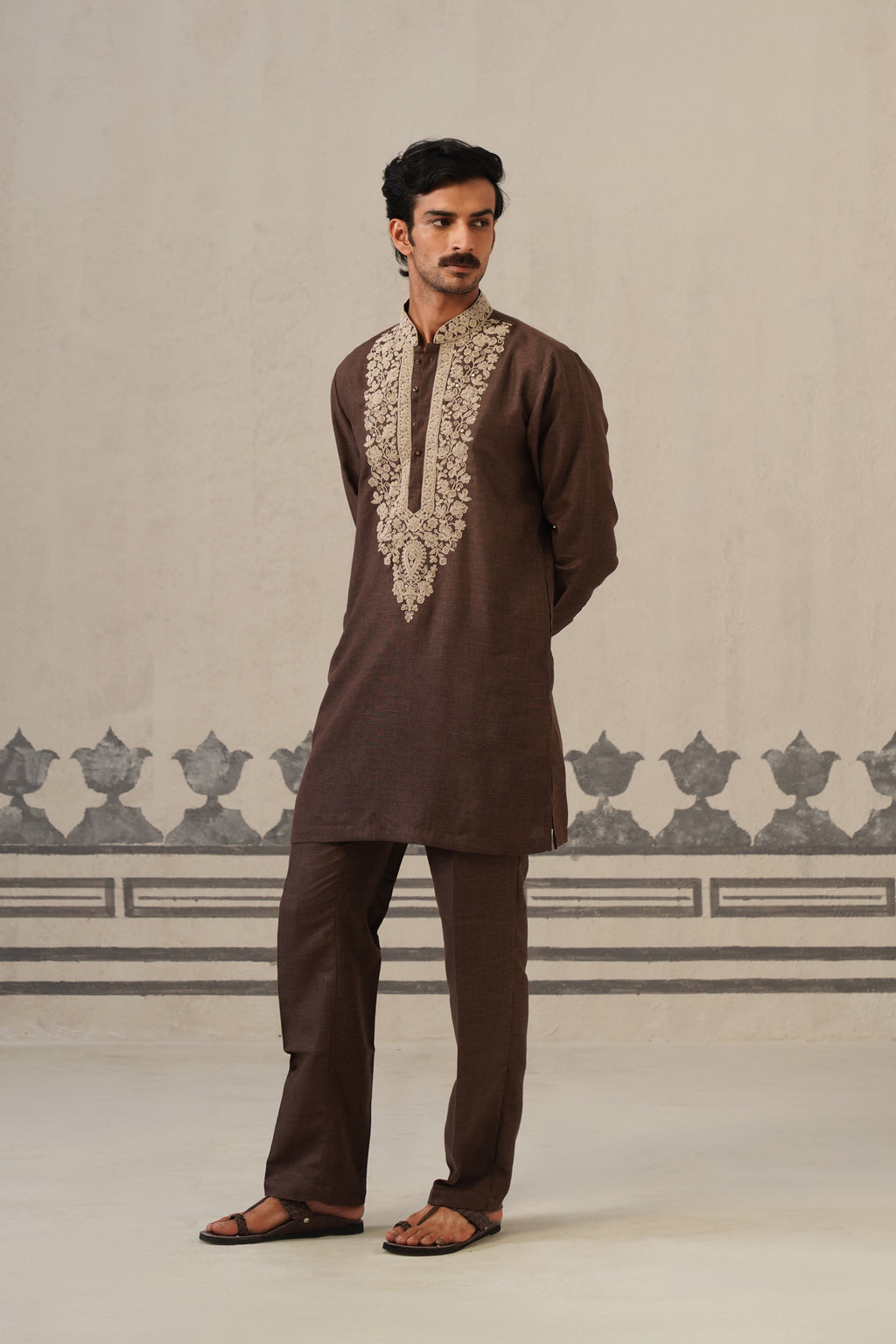 Deep Brown Linen Cord Set