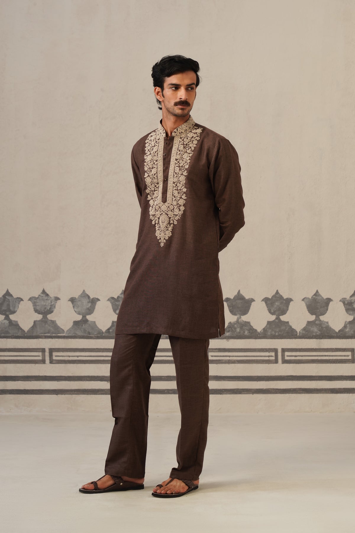 Deep Brown Linen Cord Set