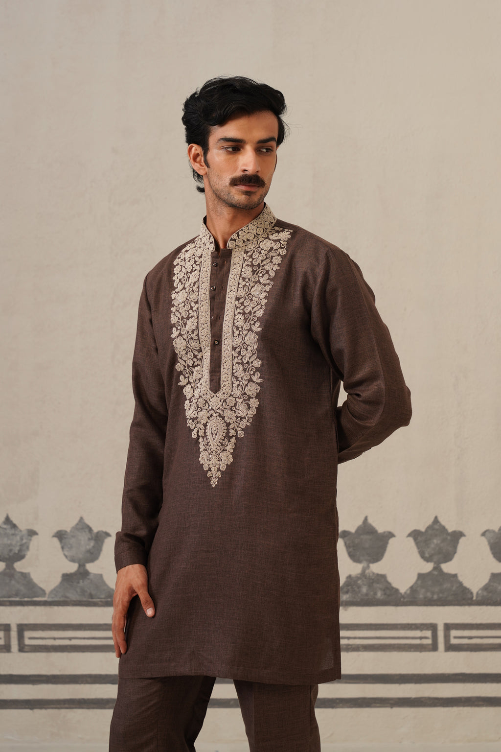 Deep Brown Linen Cord Set