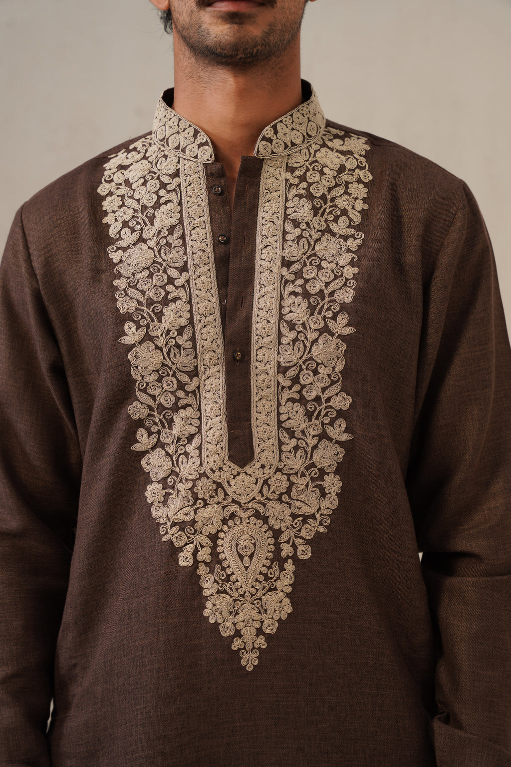Deep Brown Linen Cord Set