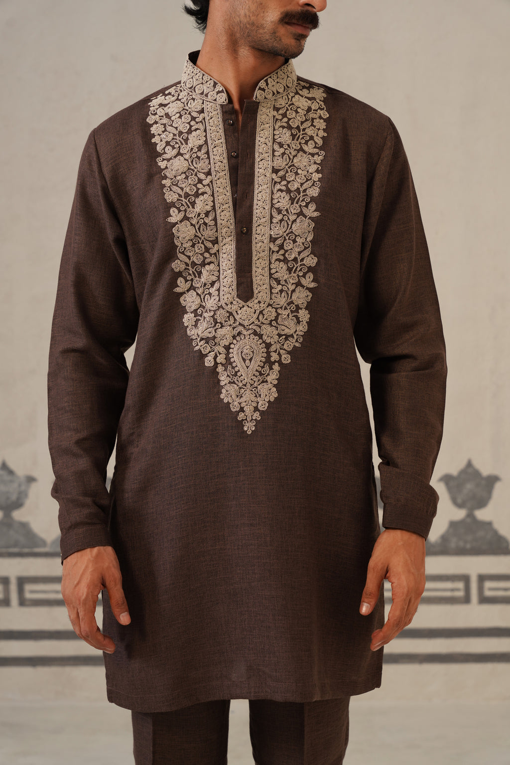 Deep Brown Linen Cord Set